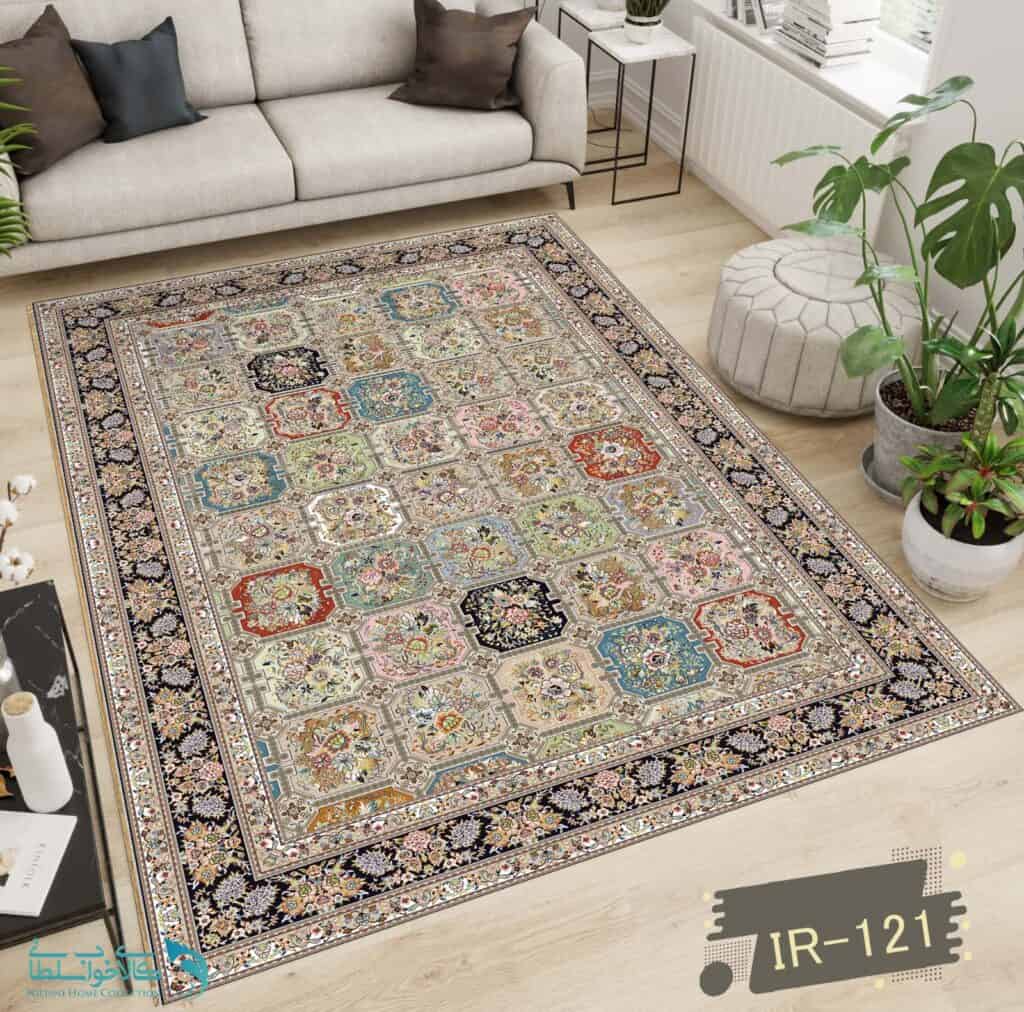 روفرشی مخمل طرح خشتی وانیا