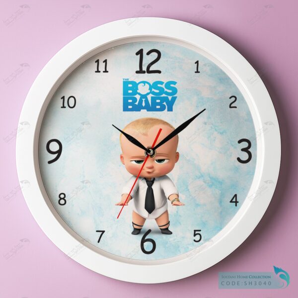 ساعت دیواری پسرانه طرح بچه رئیس (Boss Baby)