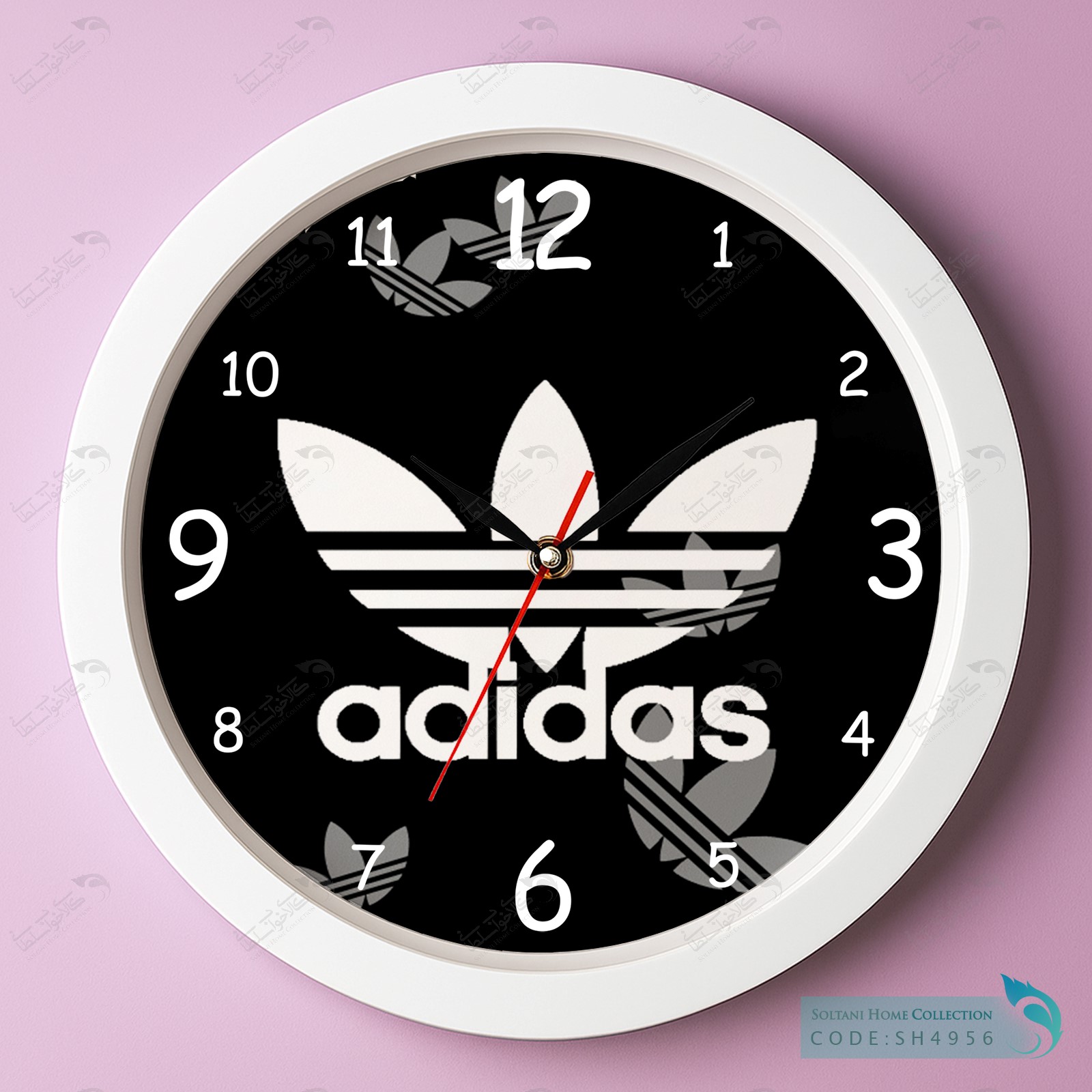 ساعت دیواری پسرانه طرح آدیداس (adidas) ساعت دیواری پسرانه طرح آدیداس (adidas)